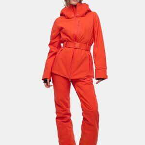 Halfdays Women's Vibrant “Flame” Orange/Red Whole Ski Set